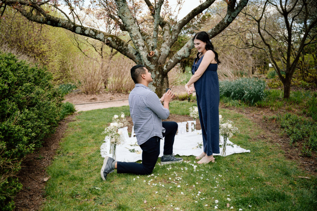 Surprise proposal at The Arboretum in Lexington, Ky