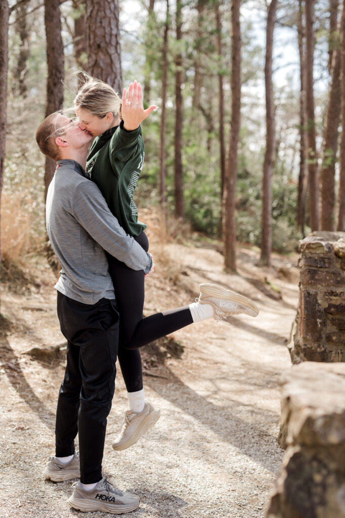 Romantic proposal photography at Red River Gorge – Jake and Mallory’s engagement story."