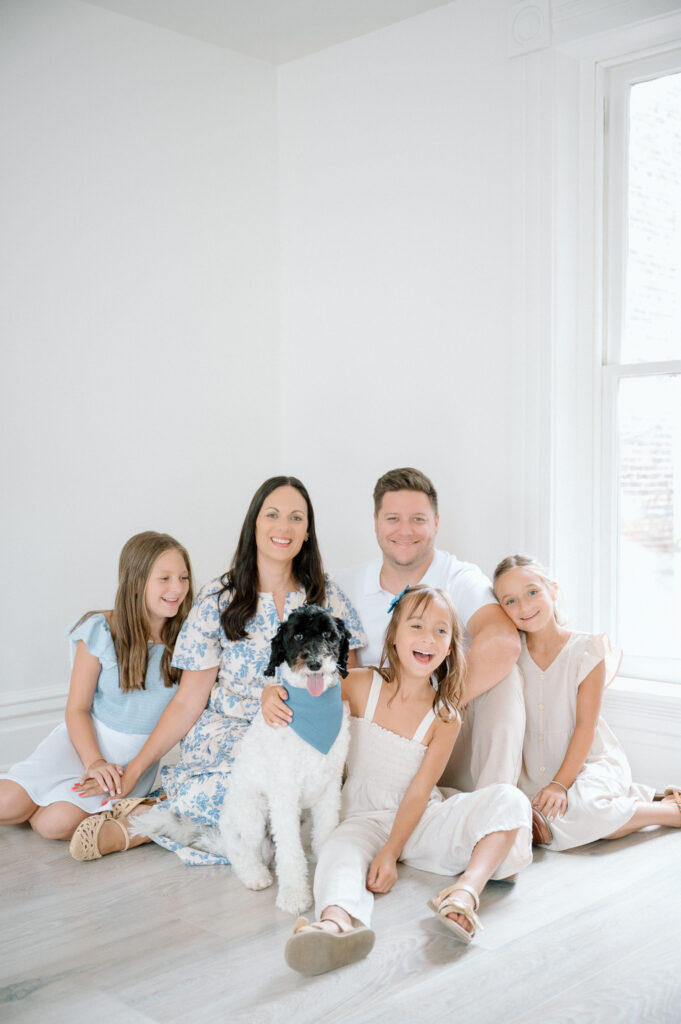 Lexington KY family photographer captures cozy lifestyle-inspired studio portraits