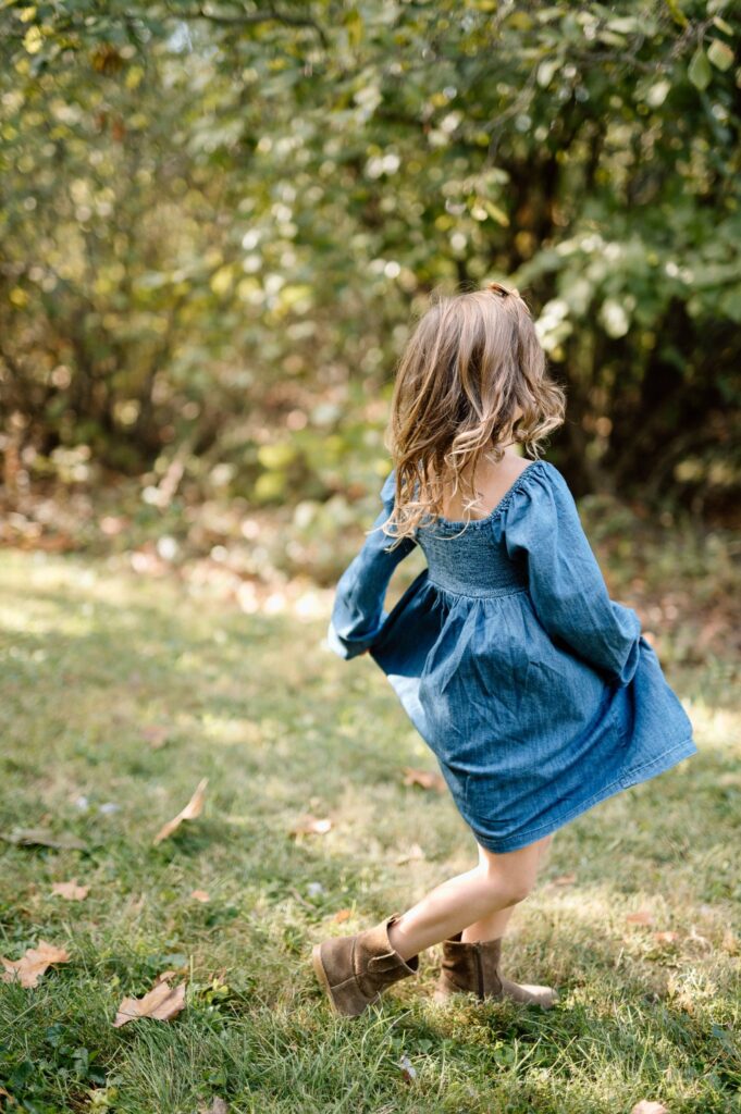 Kids during fall mini session in Kentucky